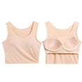 thumbnail image 1 of ZNQHFRE Women's Crew Neck Racerback Tank Top With Built‑In Bra, Sleeveless Yoga Workout Casual Undershirt L, 1 of 5