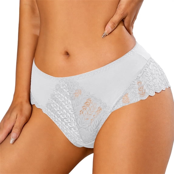 ZNQHFRE_Women's High Waist Panties, Comfortable Smooth Breathable Daily Ladies Underwear_White_M