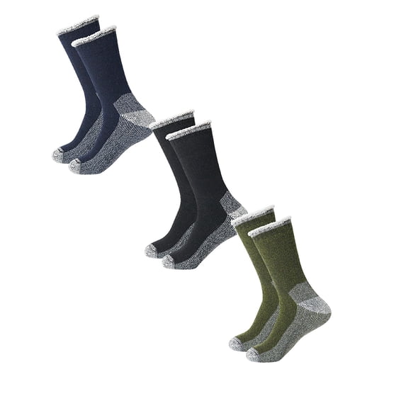 ZNQHFREMen & Women Thick Cushioned Hiking Socks, Outdoor Sports Socks, Lightweight Polyester Socks for Spring Autumn, 3 Pairs