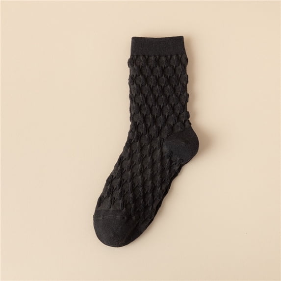 ZNQHFREWomen Crew Socks, Lightweight Breathable Cotton Casual Dress Socks, Elastic Novelty Socks For Daily Outdoor Wear
