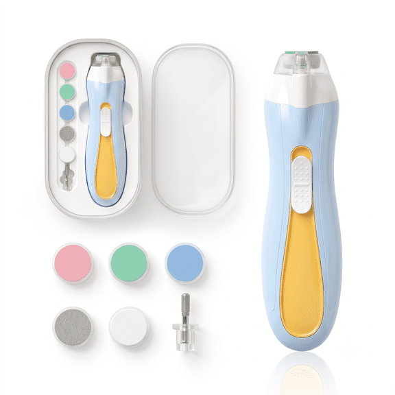 ZNQPLF Baby Nail Trimmer Electric, Baby Nail File Electric, Infant Nail File with LED Light, Usb-c Rechargeable