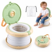 ZNQPLF Portable Potty for Toddlers, Foldable Travel Toilet for Potty Training, Mint Green