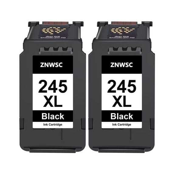 ZNWSC Ink Cartridge Replacement for Canon 245 XL PG-243 PG-245 XL Black for PIXMA TR4520 MX492 TS3122 MX490 MG2922 MG2924 Printer (2 Black)