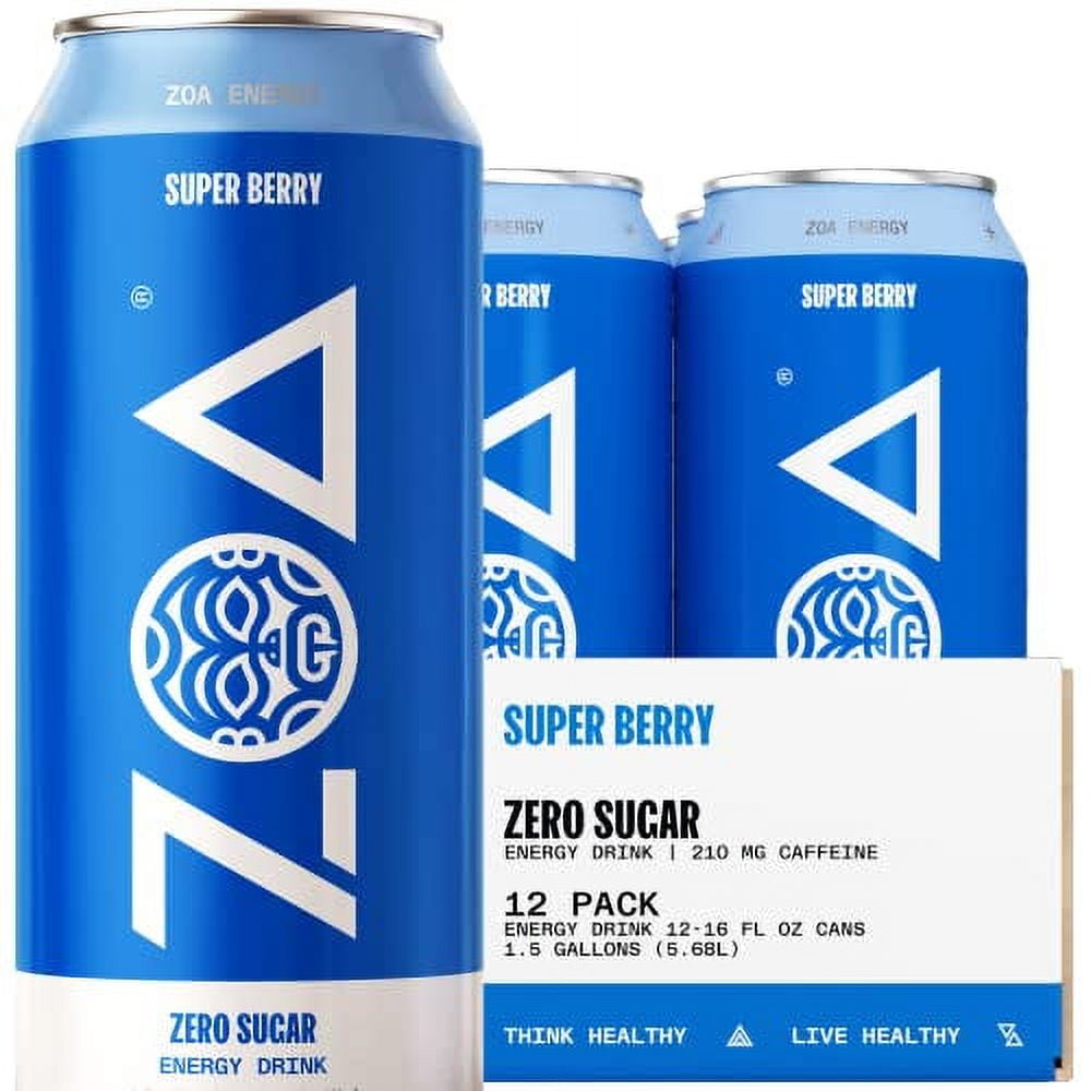 How Much Caffeine Is In A Zoa Energy Drink ZOA Zero Sugar Energy Drinks - Super Berry | Healthy Energy Formula