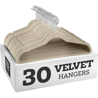 Elama Velvet Slim Profile Heavy Duty Felt Hangers with Stainless Steel  Swivel Hooks in Black 30 Piece 985117363M - The Home Depot