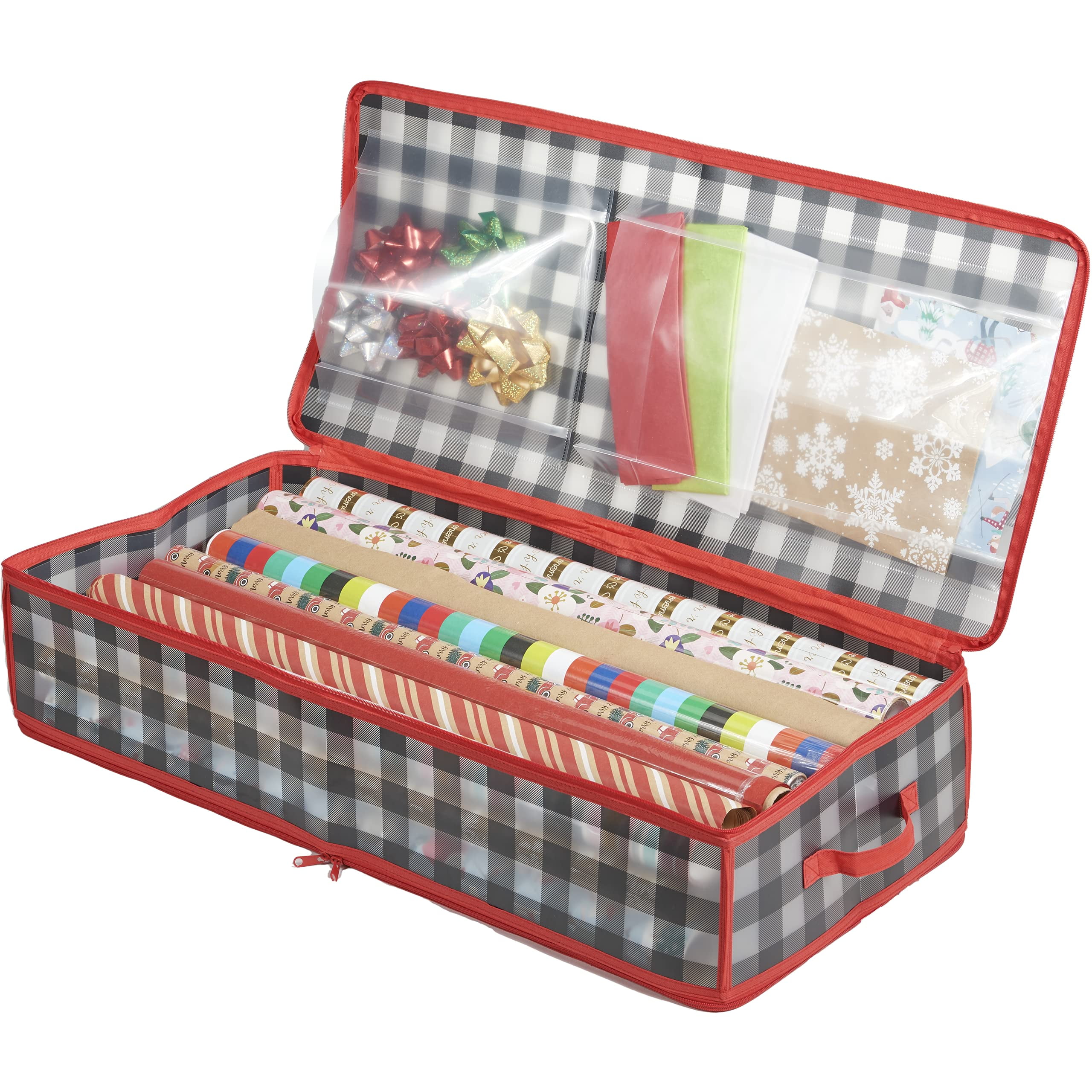 ZOBER Wrapping Paper Storage TMA3 Containers - 33 Inch Gift Wrapping Organizer Storage W ...