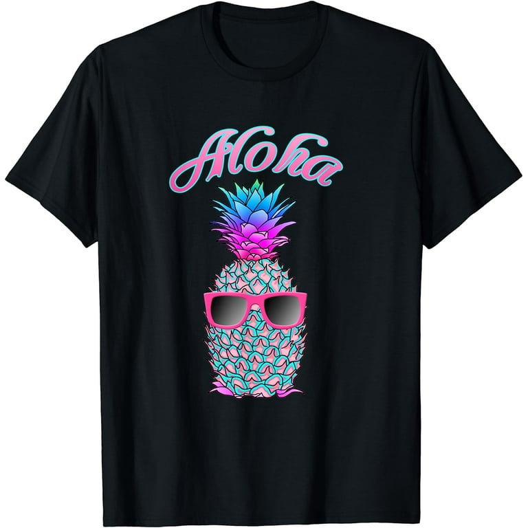 Cool Colorful Pineapple Hawaiian Aloha T-Shirt Cool Colorful Pineapple Hawaiian Aloha T-Shirt
