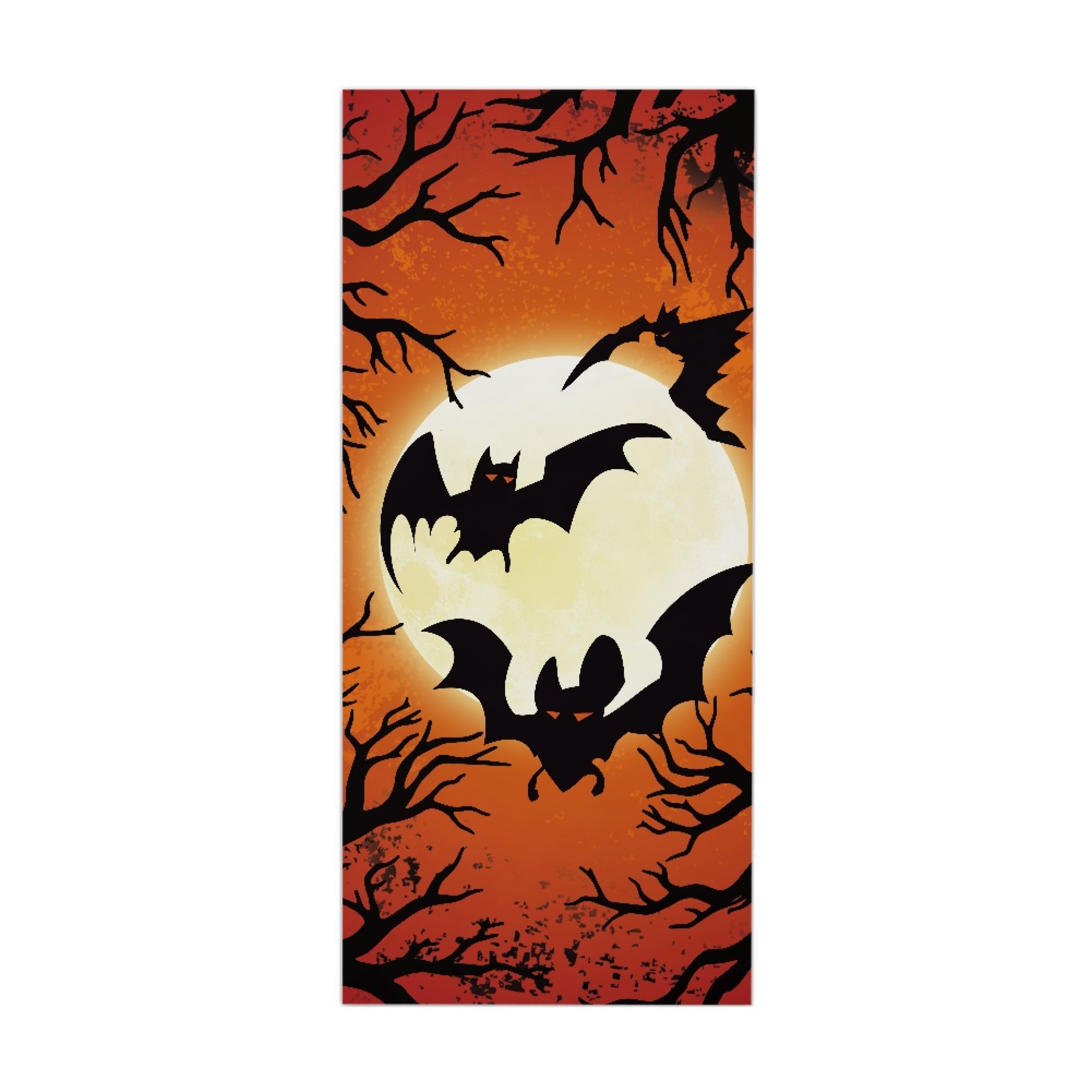 ZOCAVIA Halloween Door Cover Decor Bat Family Door Cover 32” x 78” for