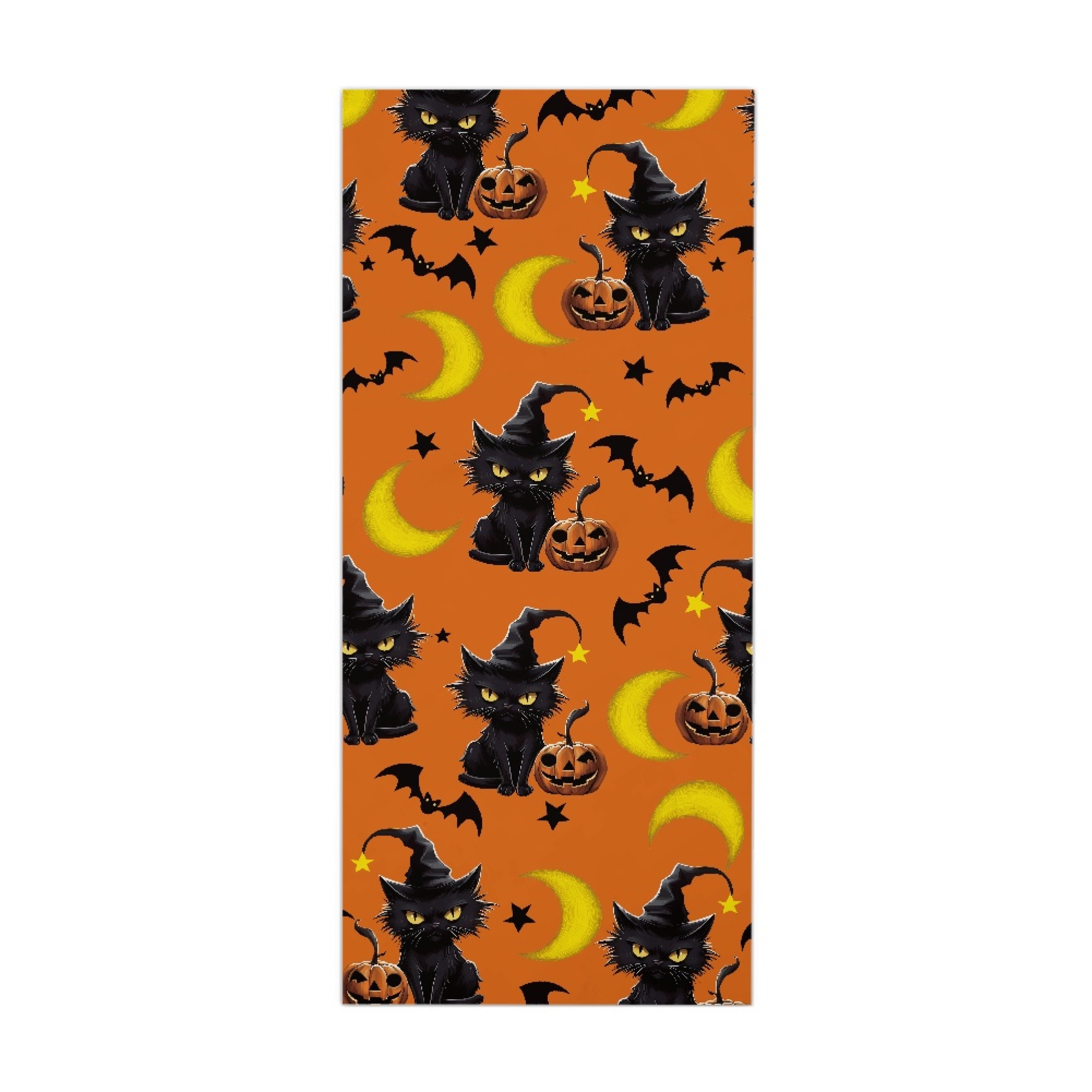 ZOCAVIA Halloween Door Cover Decor Pumpkin Cat Bat Family Door Cover 32