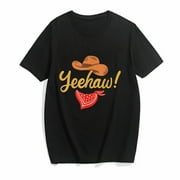 ZOCAVIA Yeehaw Cowboy Cowgirl Western Country Rodeo Cute Women T-Shirt