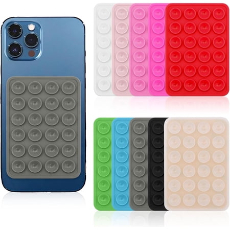 ZOCONE 10 Pcs Silicone Suction Cup Phone Holders, Mini Anti-Slip Suction Cup Mat Double Sided Suction Cup Phone Mount, Multipurpose Suction Cup Mat for Mobile Power Mobile Phones