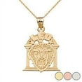 thumbnail image 1 of ZODIAC LEO PENDANT NECKLACE IN SOLID GOLD (YELLOW/ROSE/WHITE) :  14K  Rose Gold  Pendant with 16" chain, 1 of 1