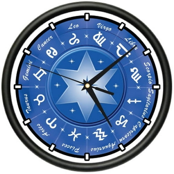 ZODIAC Wall Clock astrology sign star gift