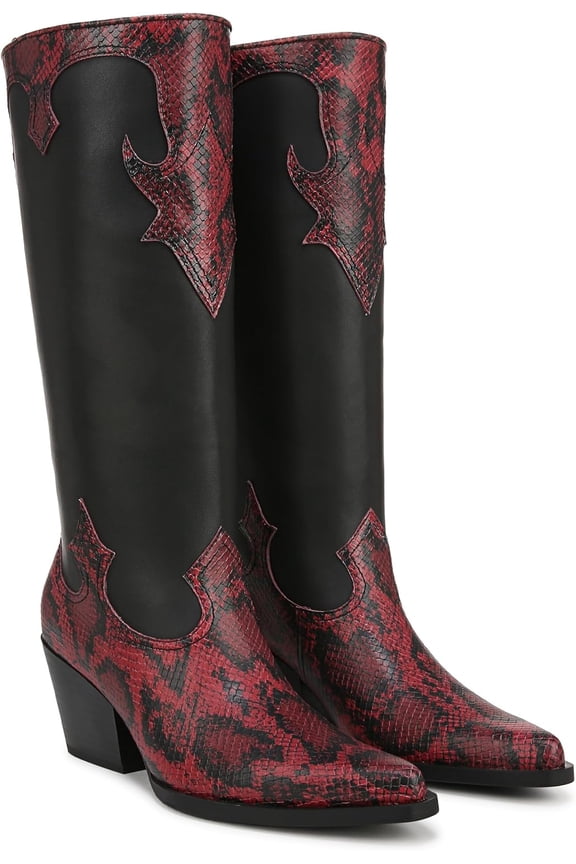 Women's Dawson Western Knee High Boot Red/Black 6.5M