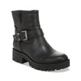 thumbnail image 1 of ZODIAC Womens Black Buckle Accent Cut Out Miller Round Toe Block Heel Zip-Up Leather Boots Shoes 8.5 M, 1 of 4