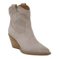 thumbnail image 1 of ZODIAC Womens Gray Side Pull-Tabs Padded Roslyn Pointed Toe Stacked Heel Leather Western Boot 7.5 M, 1 of 3