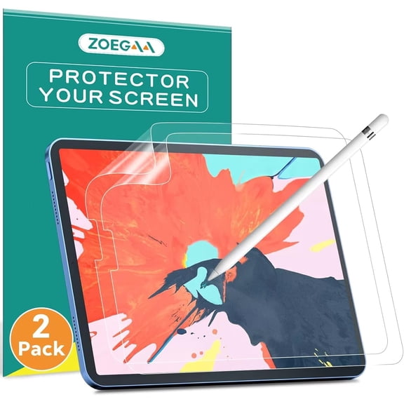 ZOEGAA (2 Pack Paper Screen Protector for iPad 9th 8th 7th Generation 10.2 inch 2021/2020/2019 Release,Screen Protector iPad 9th 8th Compatible with Apple Pencil Write, Draw and Sketch Like on Paper