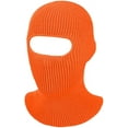 thumbnail image 1 of ZOELNIC 1-Hole Knitted Full Face Cover Adult Winter Ski Balaclava Outdoor Sports Beanie For Men Women (Orange), 1 of 6