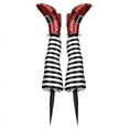 thumbnail image 1 of ZOELNIC 1 Pair Halloween Wicked Witch Leg Yard Stakes Witch Leg Garden Stake for Halloween Indoor Outdoor Decor, Black White, 1 of 11