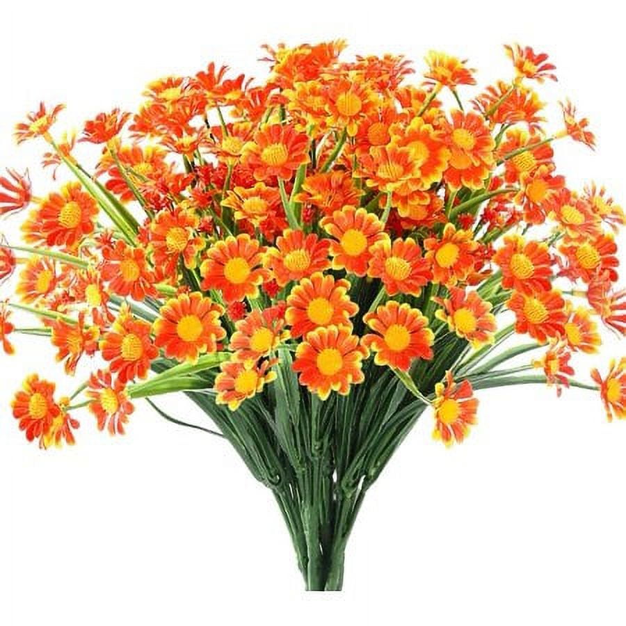 ZOELNIC 12 Bundles Artificial Flowers Outdoor Fake Flowers for Decoration UV Resistant No Fade Faux Plastic Plants Garden Porch Window Box Décor
