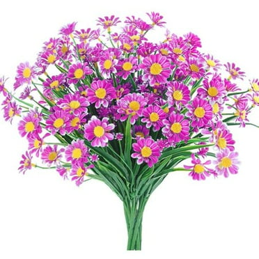 ZOELNIC 12 Bundles Artificial Flowers Outdoor Fake Flowers for Decoration UV Resistant No Fade Faux Plastic Plants Garden Porch Window Box Décor