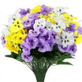 thumbnail image 1 of ZOELNIC 12 Bundles Artificial Pansy Flowers Outdoor Colorful Fake Flowers UV Resistant No Fade Faux Outdoor Plants Garden Porch Window Box Decorating, 1 of 6
