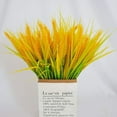 thumbnail image 1 of ZOELNIC 12Pcs Artificial Golden Wheat Grass UV Resistant Shrubs Faux Plants for Porch Window Box Home Indoor Outside Hanging Plants Wedding Decorations, 1 of 7