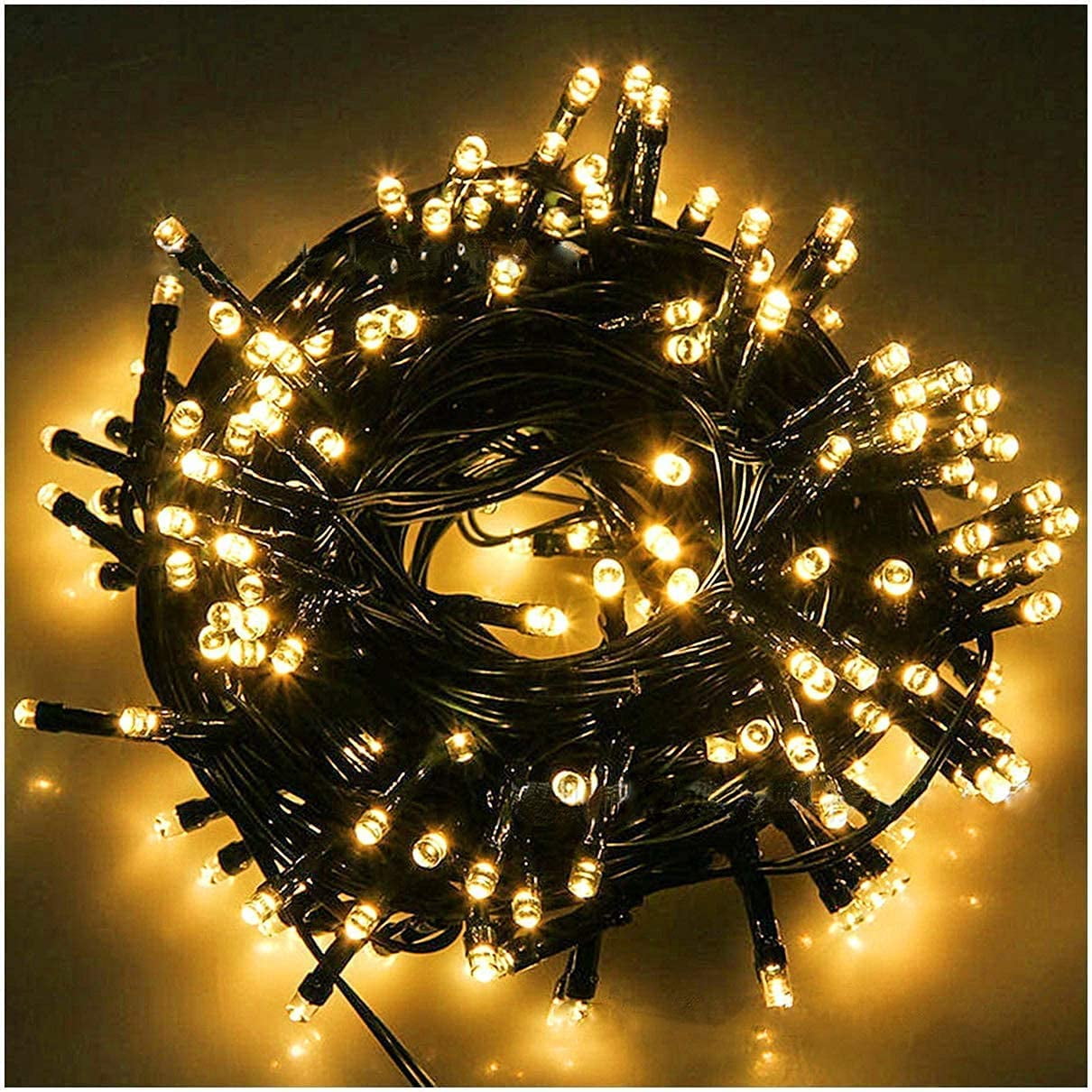 ZOELNIC 33ft 100 LED String Lights Indoor Outdoor, Warm White Christmas