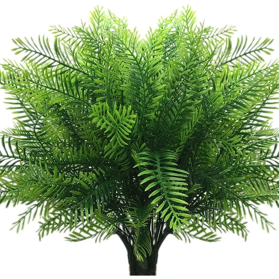 ZOELNIC 6 Bundle Artificial Bamboo Grass, Plastic Shrubs Leaves Plants Wedding Indoor Outdoor Home Garden Kitchen Office Table Arrangements Christmas Decoration