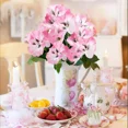 thumbnail image 1 of ZOELNIC 6 Bundles Artificial Fake Pansies Outdoors Flowers UV Resistant Silk Pansy Plastic Faux Plants for Home Outside Garden Window Box Farmhouse Planters Front Door Porch Patio Decor, Pink, 1 of 8