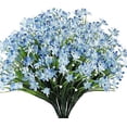 thumbnail image 1 of ZOELNIC 6 Bundles Artificial Flowers Outdoor UV Resistant Fake Plants Faux Plastic Daffodils Flower in Bulk for Hanging Planters Outside Porch Vase Home Window Decoration (Blue), 1 of 13