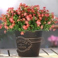 thumbnail image 1 of ZOELNIC 6 PCS Outdoor Artificial Plant Flower UV Resistant Fake Stems Plants, Faux Shrubs Outdoor Greenery Plastic Plants for Outside Garden Porch Window Home Wedding Farmhouse Patio Decor, Red, 1 of 8