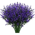 thumbnail image 1 of ZOELNIC 6PCS Artificial Lavender Flower Outdoor Indoor UV Resistant Fake Faux Flowers No Fade Plastic Greenery for Garden Porch Window Box Home Decorating, 1 of 6