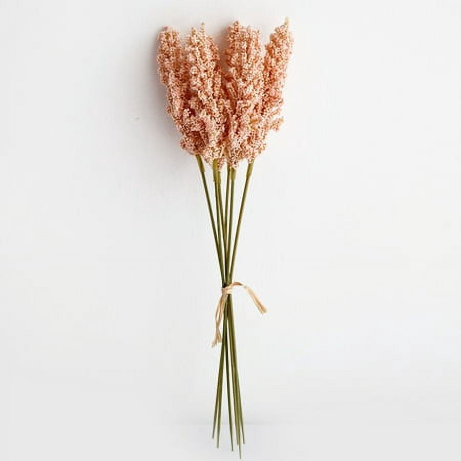 6PCS Artificial Morning Glory Flowers - 38.2" Tall Champagne Faux Gladiolus Stems For Tall Vase & Wedding Decor
