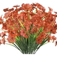 thumbnail image 1 of ZOELNIC Artificial Flowers Outdoor 6 Bundles UV Resistant Fake Flowers for Outside No Fade Faux Plastic Plants Garden Porch Window Box Decorating (Orange), 1 of 12