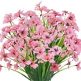 thumbnail image 1 of ZOELNIC Artificial Flowers Outdoor 6 Bundles UV Resistant Fake Flowers for Outside No Fade Faux Plastic Plants Garden Porch Window Box Decorating (Pink), 1 of 6