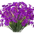 thumbnail image 1 of ZOELNIC Artificial Flowers Outdoor 6 Bundles UV Resistant Fake Flowers for Outside No Fade Faux Plastic Plants Garden Porch Window Box Decorating (Purple), 1 of 12