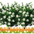 thumbnail image 1 of ZOELNIC Artificial Flowers Outdoors Fake UV Resistant Plastic Plants, 8 Bundles,  Greenery Stems Decor, 1 of 7