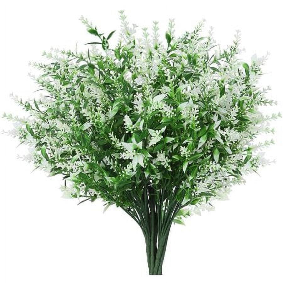 ZOELNIC Artificial Greenery Lavender Fake Shrubs Flowers,8 Bundles UV ...