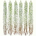 thumbnail image 1 of ZOELNIC Artificial Hanging Vines, 6 Pack Fake Ivy Weeping Willow Greenery Leaves Plastic Plants Faux Garland Vine UV Resistant for Indoor Outdoor Garden Door Wall Baskets Wedding Party Decoration, 1 of 8