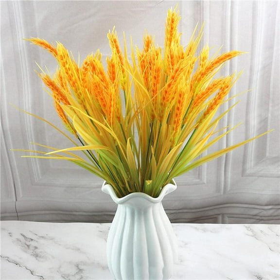 ZOELNIC Artificial Wheat Decoration, Dried Wheat Bundle,Simulation of Wheat Ears for Porch Window Box Home Indoor Outside Hanging Plants Wedding Decorations