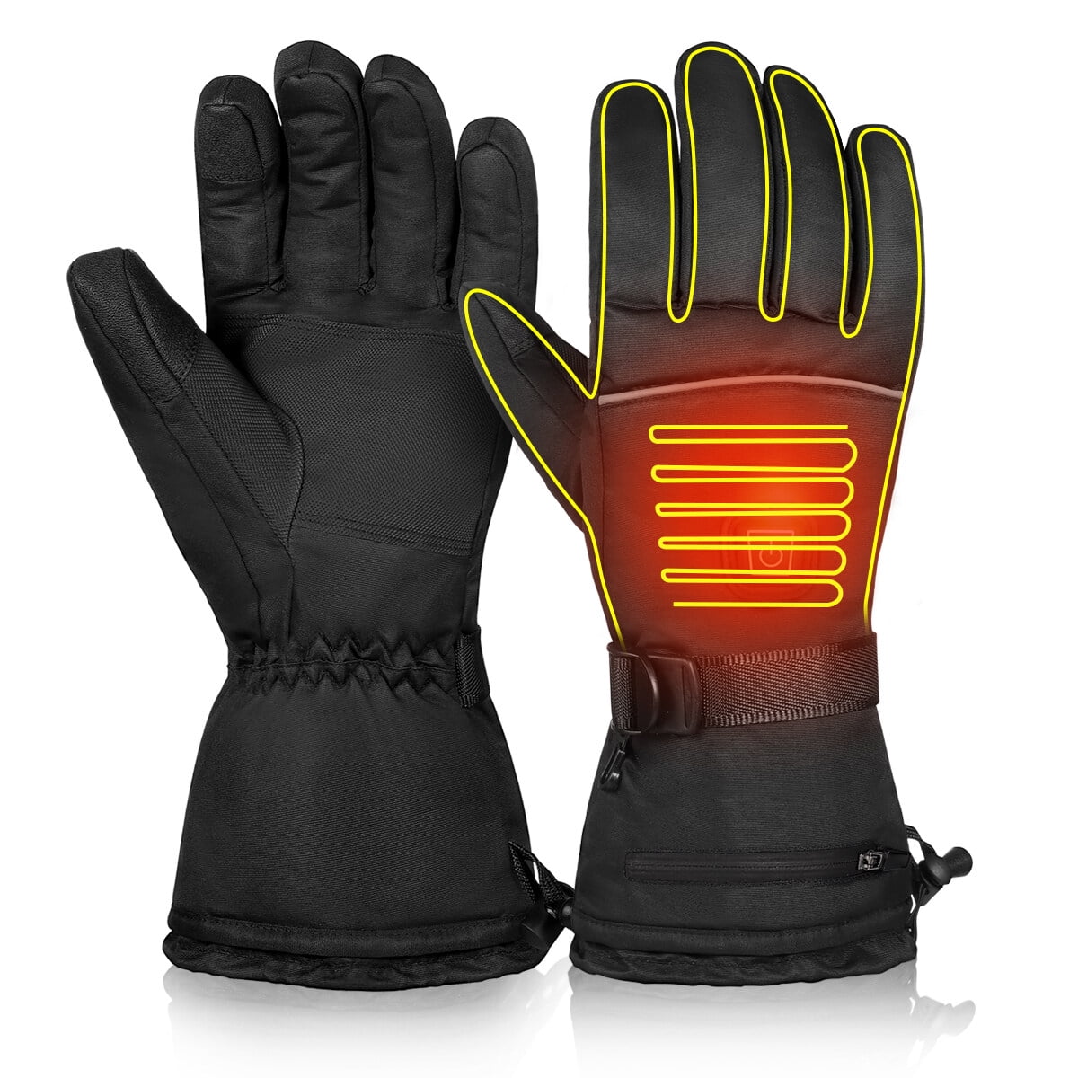 ZOELNIC Battery Operated Heated Gloves Men Women Winter Warm 3 Levels Heating Gloves for Outdoor Sports Riding Climbing Skiing