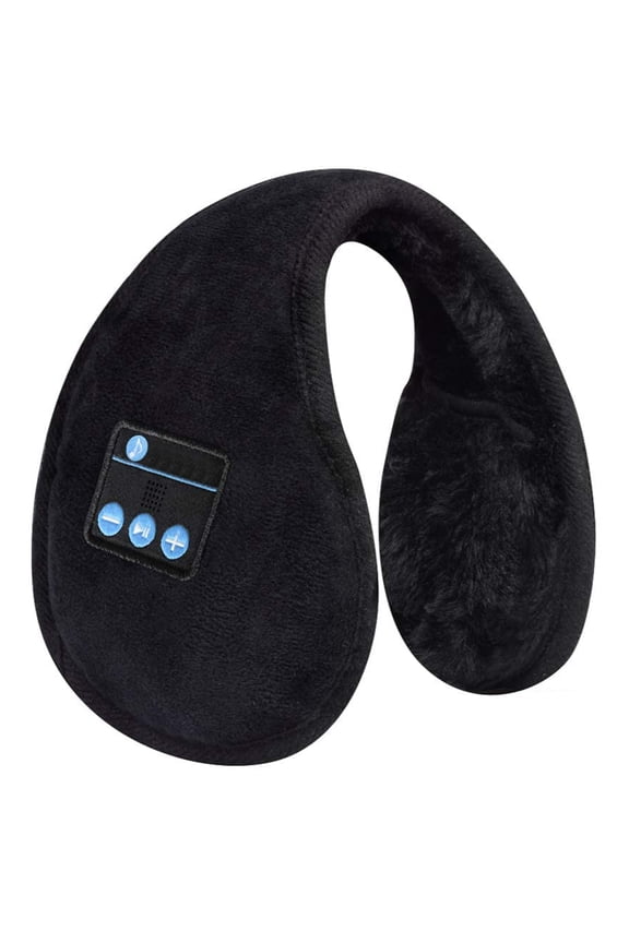 Bluetooth Ear Muffs Headphones Ear Warmers, Gift for Men Women Kids Christmas, Bluetooth Wireless Music Earmuffs Headsets with Microphone for Winter Outdoor (Black)