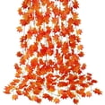ZOELNIC Fall Maple Leaves Garland, 12 Pack Artificial Maple Leaf Autumn ...