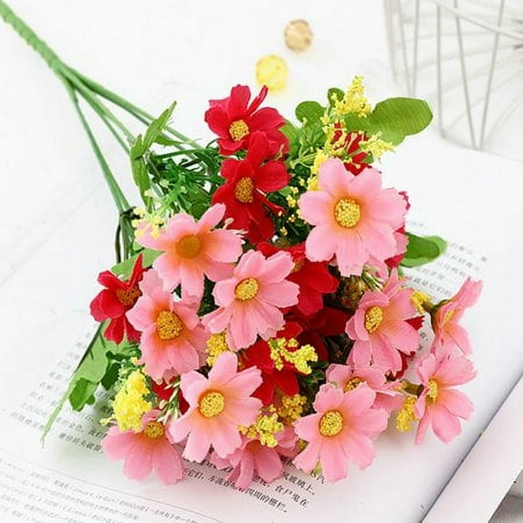 ZOELNIC Faux Artificial Flowers Silk Daisy Garden Wedding Party Home Decor DIY Bouquet Decoration