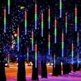 thumbnail image 1 of ZOELNIC LED Falling Rain Lights with 30cm 8 Tube 192 LEDs, Meteor Shower Light, Falling Rain Drop Lights, Icicle String Lights for Holiday Party Wedding Christmas Tree Decoration (Multicolor,2Pack), 1 of 10