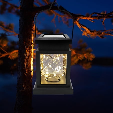 ZOELNIC LED Solar Powered Lantern Lights Outdoor Garden Hanging Portable Waterproof Decoration Lighting