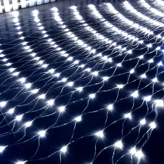ZOELNIC LED Twinkle Lights Fairy Net String Light ,8 Modes Plug-in Christmas Bush Lights, Connectable Waterproof Mesh Lights for Trees, Garden, Outdoor, Christmas Decorations (Cool White,3x2m)