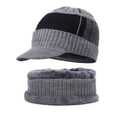 thumbnail image 1 of ZOELNIC  Men Winter Warm Hat Knit Beanie Fleece Lined Beanie with Brim Cap, 1 of 6