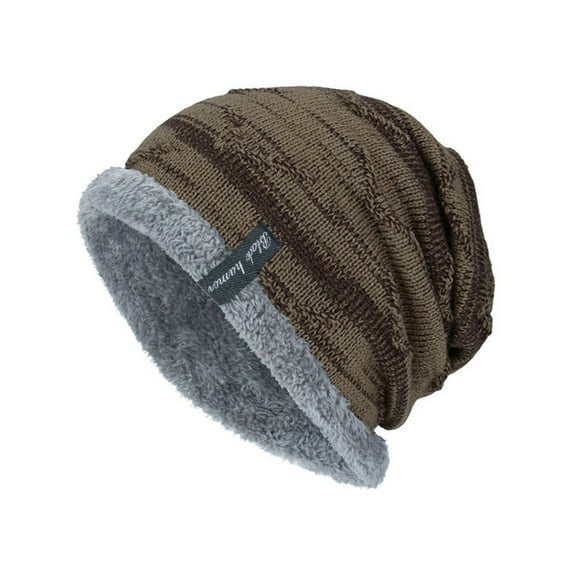 ZOELNIC Men's Thermal Fleece Lined Knit Wool Beanie Soft Hat Winter Warm Ski Slouch Baggy Outdoor Caps